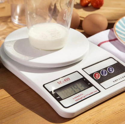 New Digital Kitchen Weighing Scale Portable Weighting Machine For Home Food Weight Machine Lcd Black Display Measuring Cooking Vegetable Fruit Food Weighing Machine (10 Kg_White)