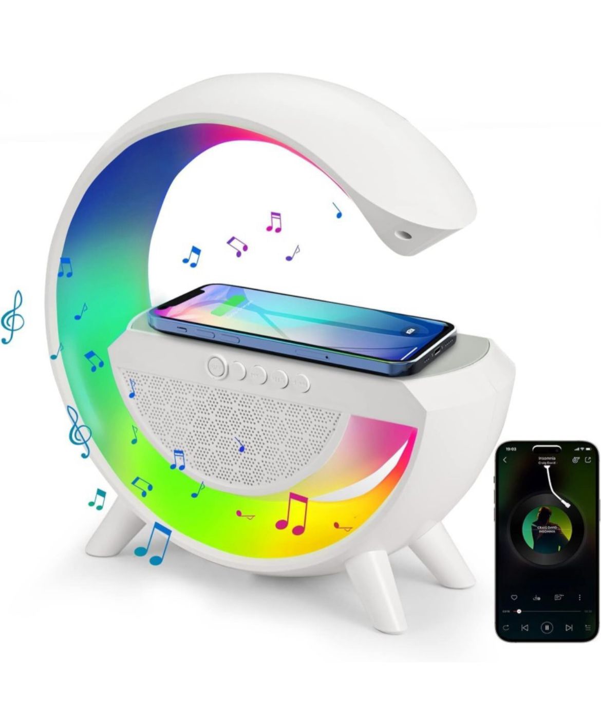 LED WIRELESS CHARGING SPEAKER