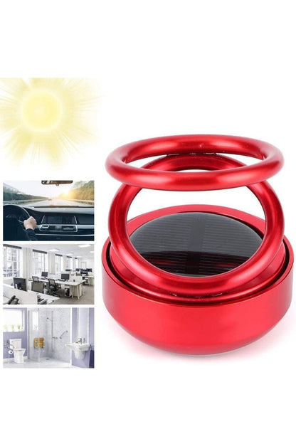 The Solar Power Rotating Double Ring Car Air Freshener