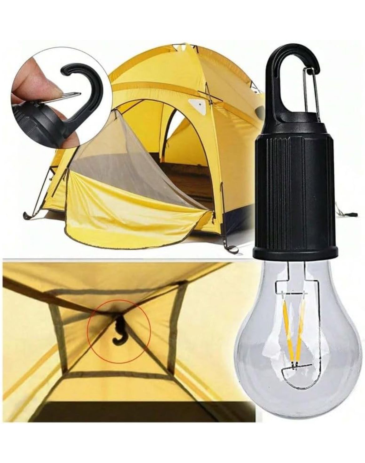 Rechargeable Camping Lights, Waterproof LED Bulb..