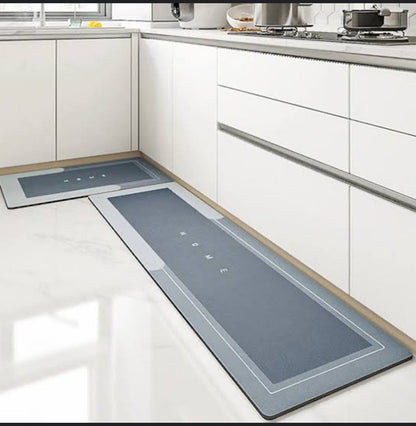 2 Pcs Kitchen Mats, Waterproof Non Slip Mat for Floor Cushioned Kitchen Mats, Washable Hallway Runner Set, Dining Room, Entryway and Door Mat Set