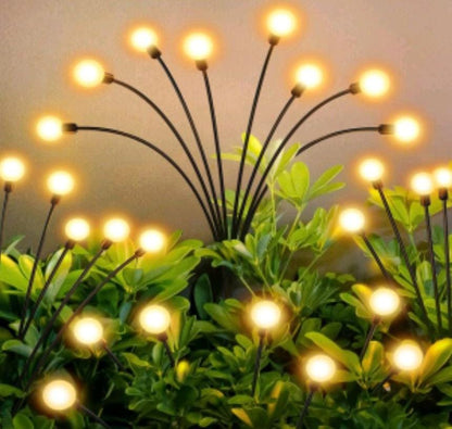 Firefly Outdoor Solar Lights | 8 Led | , Warm Garden Light | Outdoor Decoration | Waterproof | Path Lights For Pots,