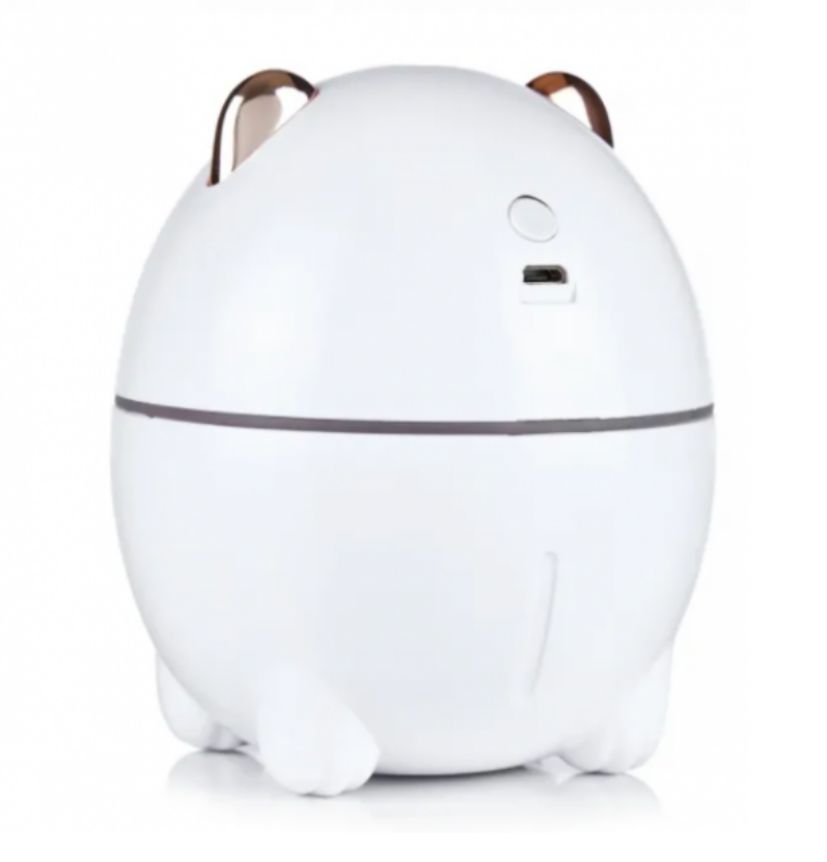 SANGHAI Air Humidifier 220 Milliliters Cute Bear Air Humidifier Fresher USB Charging Aroma Essential Oil Diffuser White