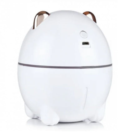 SANGHAI Air Humidifier 220 Milliliters Cute Bear Air Humidifier Fresher USB Charging Aroma Essential Oil Diffuser White