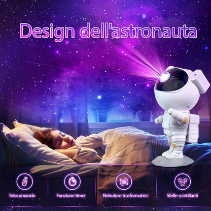 Astronaut Star Projector Night Light for Kids & Adults - Remote-Controlled Galaxy Projection with 360° Rotation, 7 Stellar Modes, Timer & Sleep Functions for Kids and Adults